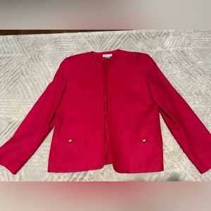 Talbots fuschia pink jacket - linen size 8